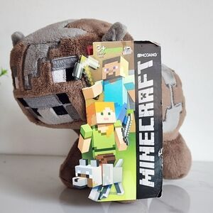 🎮 Minecraft Baby Cow Soft Plush 6” – NWT Official Mojang JINX Stuffed Animal